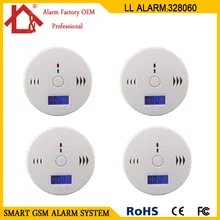4 шт. ЖК-дисплей датчик оксида углерода работать один отравления угарным газом Предупреждение сигнализация детектор