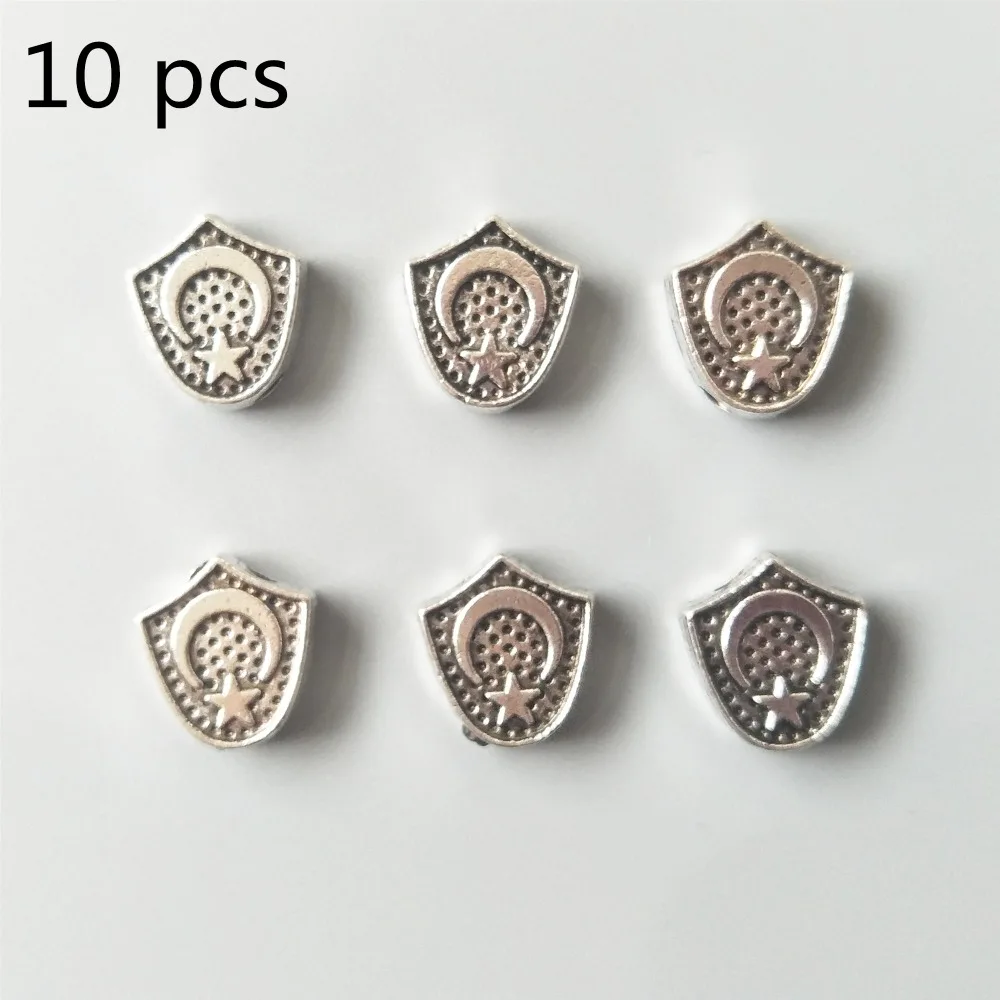 

10pcs silver color Alloy Beads Islam Jewelry Finding Arabic Tesbih Prayer Beads Allah Muslim Tasbih Accessories