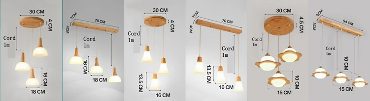 LukLoy Деревянный светильник, подвесной светильник для кухни, набор из 3 столовых, подвесной светильник, прикроватный подвесной светильник, Кухонный Светильник закрепленный светильник