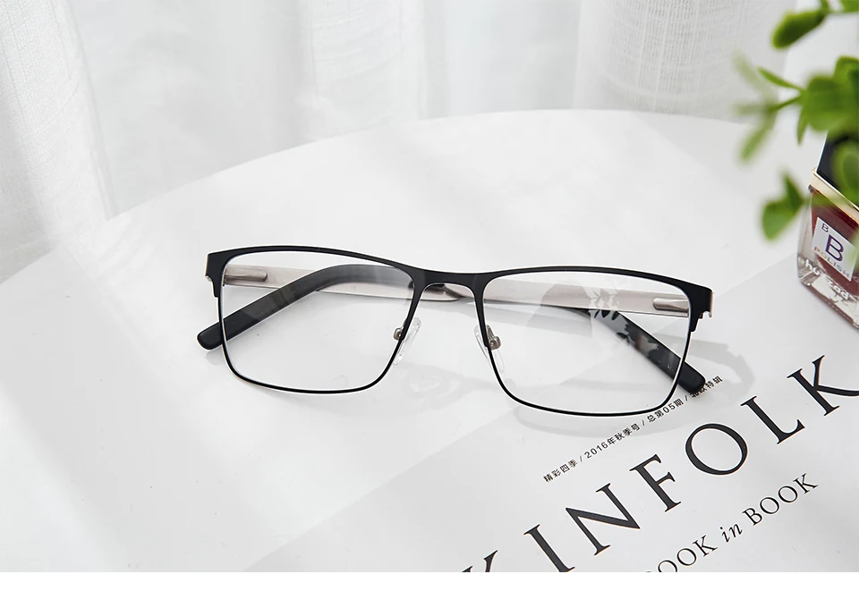 Металлическая оправа для мужчин мужские очки модные аксессуары прозрачные линзы Дизайнерские оправы для очков# TWM7452C1