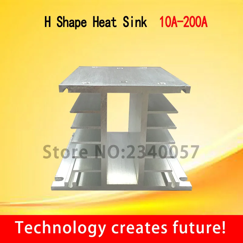 

H shape 150*100*80mm Aluminum SSR Heat Sink for 10A-200A three phase solid state relay 80A/100A/120A/150A/200A radiator