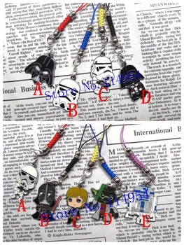 

Free shipping 50 Pcs cartoon star wars Charms Pendants Lobster clasp lanyard keychains DIY Jewelry Making