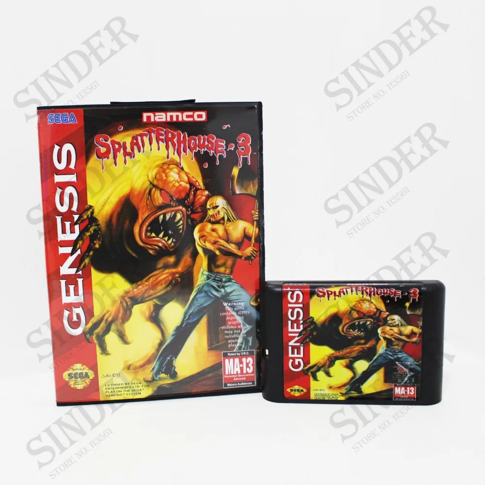 

Splatterhouse 3 Boxed Version 16bit MD Game Card For Sega Mega Drive And Genesis