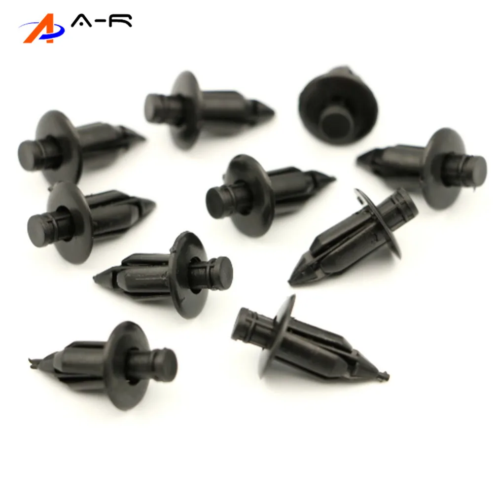 

Stock 10pcs 4mm 5mm 6mm Rivet Fairing Body Trim Panel Fastener Screw push pin Clips For Suzuki Honda Yamaha Kawasaki Universal