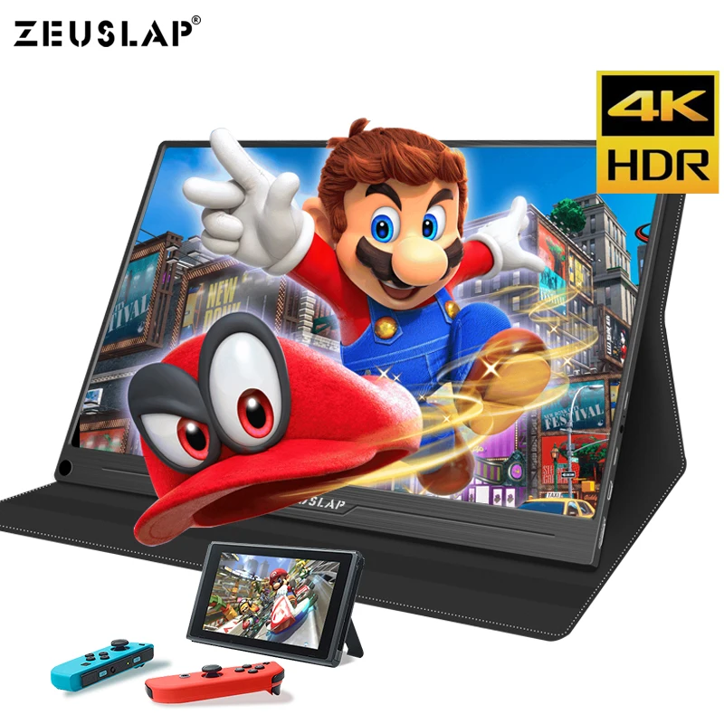 Портативный монитор 15 6 дюйма 4K + HDR NTSC 72% IPS для Switch Xbox One PS4 игровой