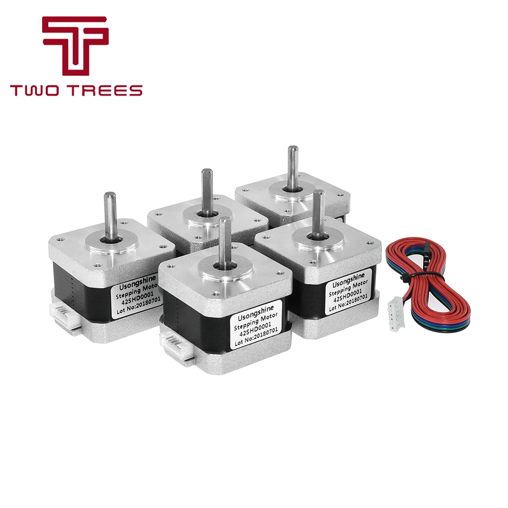 3 шт./лот Nema 17 шаговый двигатель биполярный 4 провода 34 мм 12 В 1.5A 26Ncm(36.8oz.in) 3D принтер двигатель 42SHD0001 части 3D принтера