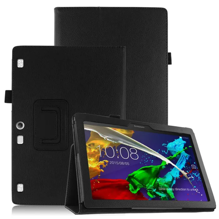  PU Leather Stand Cover Case for Lenovo Tab 2 A10 A10-30 A10-30F X30F 10.1" Tablet + 2 Pcs Screen Protector Free Shipping 