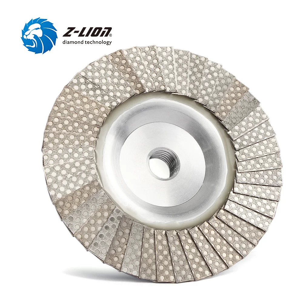 Z-LION Алмазный лоскутный диск 4 дюйма M14 или 5/8-11 резьба металлический адаптер алмазный гальванический шлифовальный круг лоскут диск абразивный инструмент