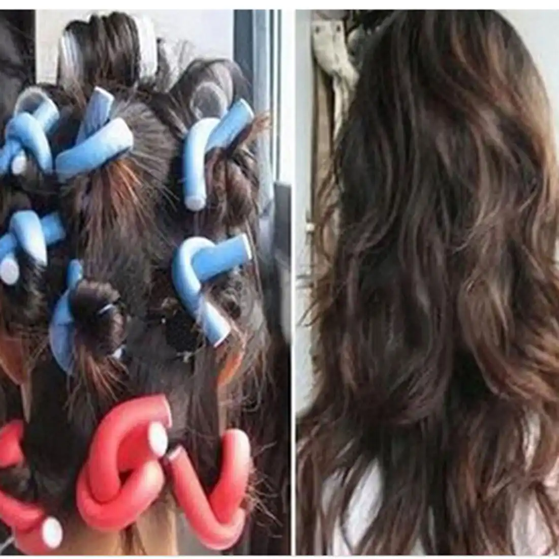 10pcs Soft Foam Sponge Hair Curler Roller Curl Bendy Twist Hair