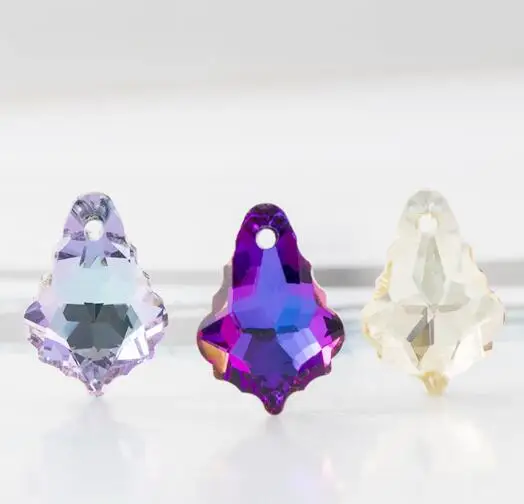 

36pcs 16x11mm Baroque Pendant K9 Glass Crystal Rhinestone loose beads no chain for DIY jewelry making