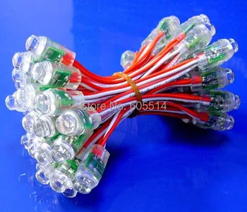 

[Seven Neon]Free shipping 300pcs/pack 5V 12mm IP67 waterproof red/blue/green/red/yellow light led pixel light,led module light