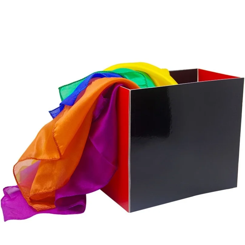 

Silk Scarves From Paper Case Empty Case Magic Box Magic Tricks YH1839
