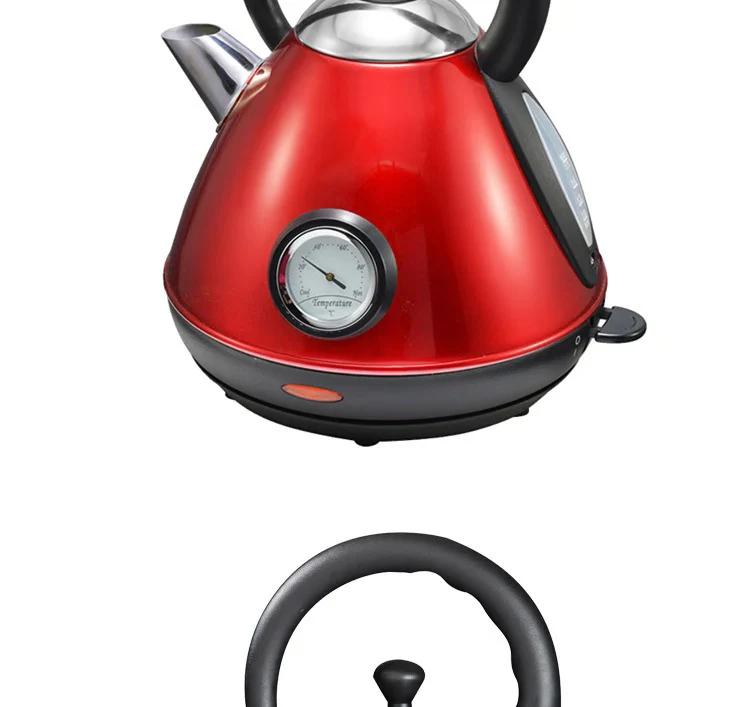 220 В л термостатический Электрический чайник маленький кухонный красный Электрический чайник с термометром