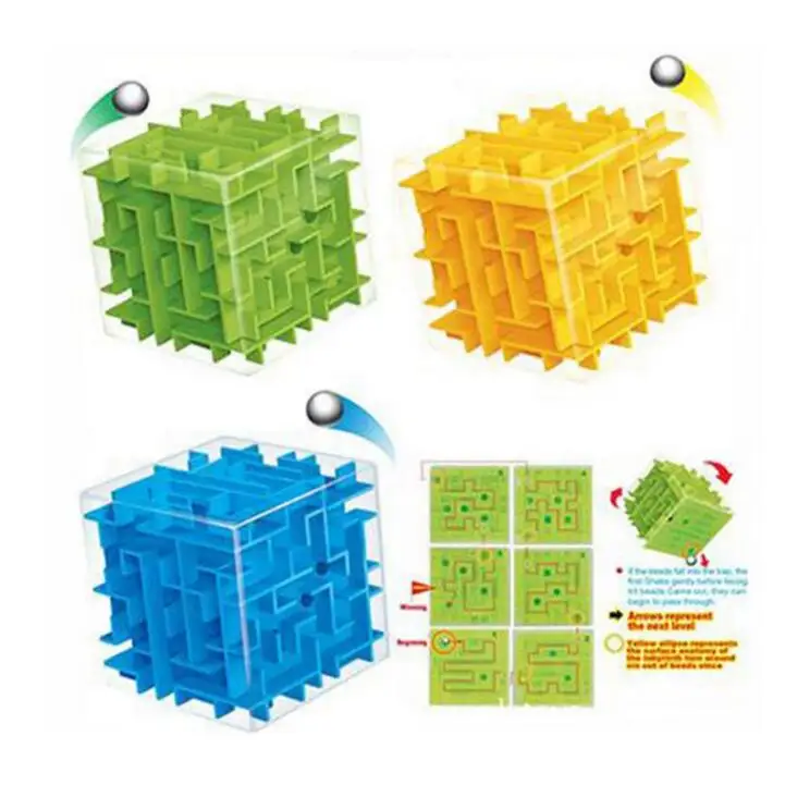 

3D Mini Speed Cube Maze Magic Cube Puzzle Puzzle Game Cubos Magicos Learning Toys Labyrinth Rolling Ball Toys For Chilren Adult