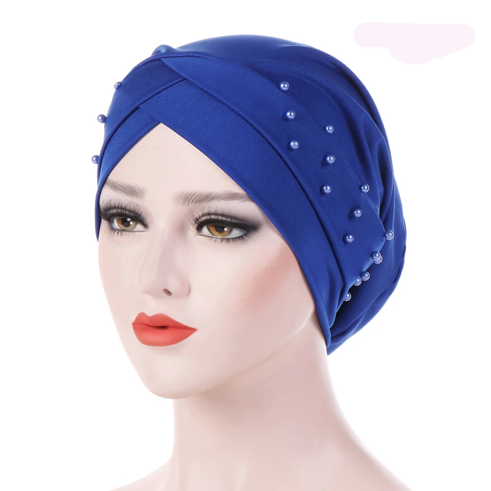 Donne Ragazze Bambini One Piece Perla Perlina Floreale Sciarpa Cappello Islamico Musulmano Hijab