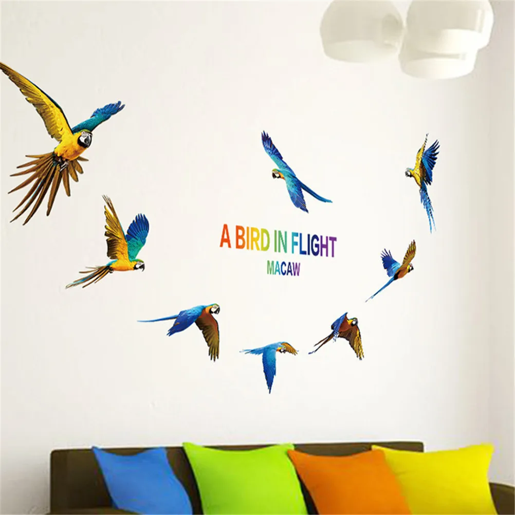 1Pc Removable Lovely Flying Bird Parrot Sticker Home Wall Decoration
