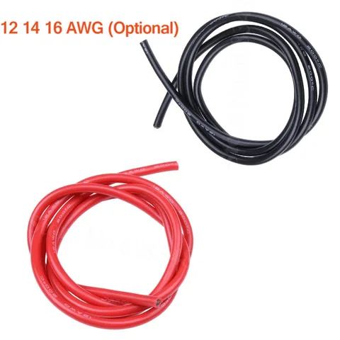12 14 16 AWG Silicone Wire Cable Flexible Red Black For RC Car Airplanes Helicopter Helis Spare Parts