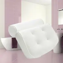 Подушка для ванны спа дышащая 3D сетка поддержка спины спа подушка для дома с присосками Нескользящая подушка подголовник Ванна