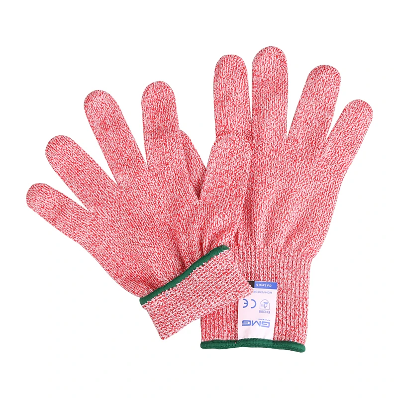 Устойчивые к порезам перчатки уровня 5 GMG многоцветные HPPE пищевые для кухни анти-порезные перчатки защитные перчатки
