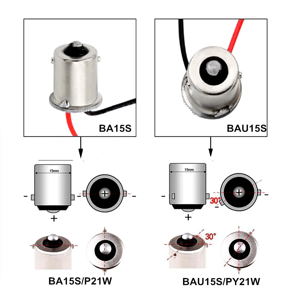 MODERN CAR S25 BA15S BAU15S 1156 66SMD Spot Light T20 7440 DRL Turn lights 66W 4014 Signal Lamps 6000K 10000LM Canbus LED Bulb
