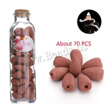 70pcs/Box Incense Cones Incense Holder Pagoda Incense Health Hollow Cones Handmade Joss Sticks Tibetan Sandalwood Spice Tray