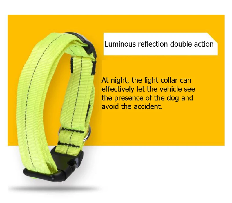 Pet USB Charging Collar LED Light Night Anti-lost Anti-car accident Charging Dog Collars Pet Luminous Safety Supplies            (3)