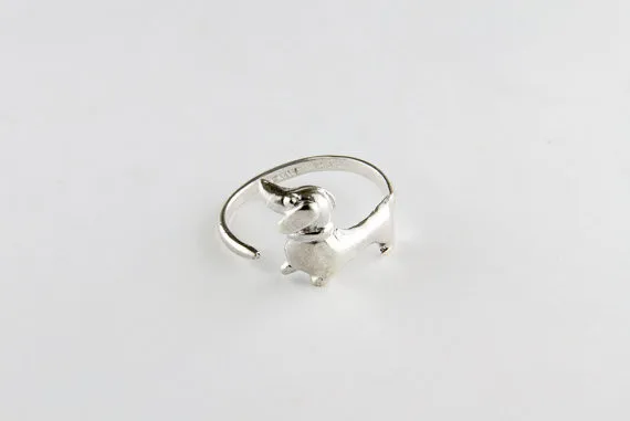 1 шт. модное Bassotto кольцо такса кольцо в форме собаки щенка регулируемое кольцо в форме животного ювелирные изделия для женщин девочек Рождество