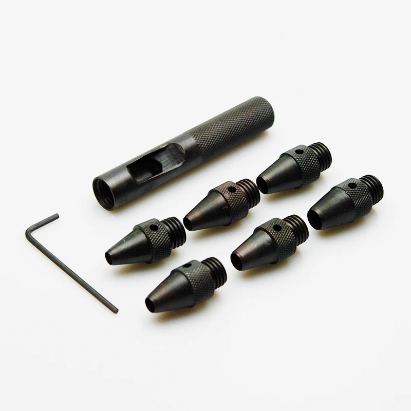 

6in2 Automatic Belt Screw Punch Hole Cutter DIY Sewing Leather Craft Tool Set Tack Tool Cutters with Replacement Head 4.8-7.8mm