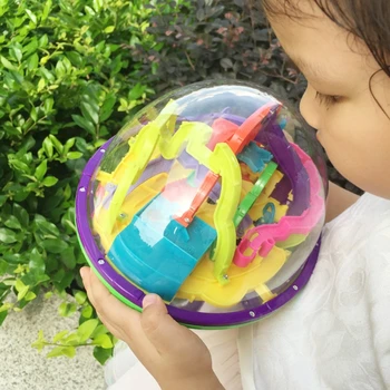 

168 Barriers 3D Magic Intellect Ball Balance Maze Game Puzzle Kids Toy Gift