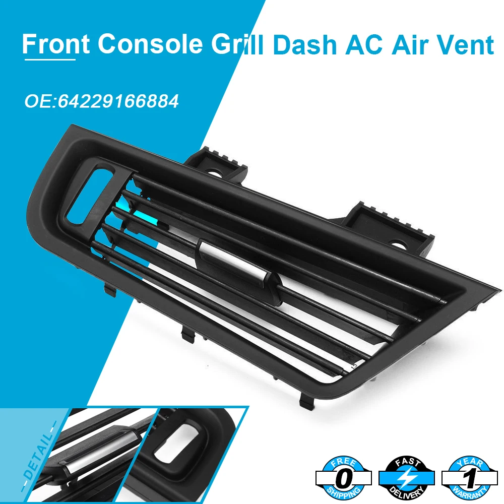 

New Right Console Grill Dash AC Air Vent For BMW 5 Series 520 523 64229166884