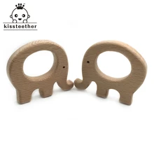 20pc diy madeira personalizado pendente orgânica faia elefante de madeira natural artesanal bebê mordedor de madeira para o bebê dentição enfermagem