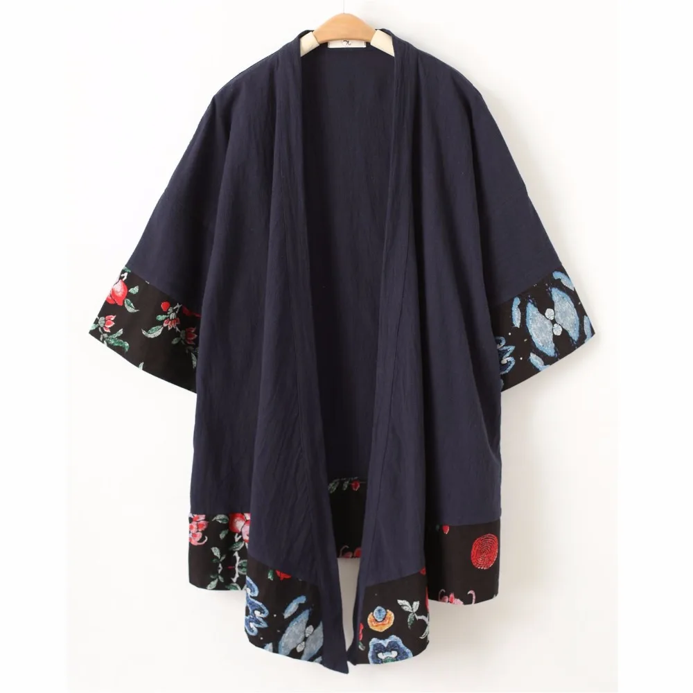Spring Cotton Linen Kimono Jackets Men Ethnic Clothing Jackets