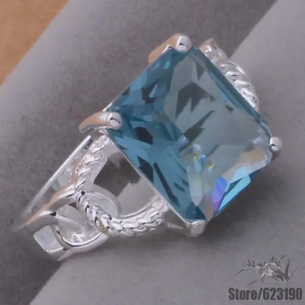 AR400 Silver Plated ring, Silver Plated fashion jewelry, terrific/blue stone /ehramyya fudaolka photo