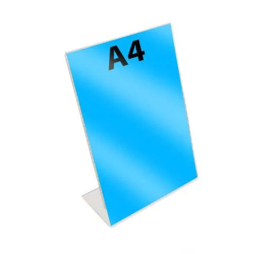 

210X297mm Acrylic Plexiglass Photo Frame For Picture, L shaped slanted style,A4 size, Transparent Clear