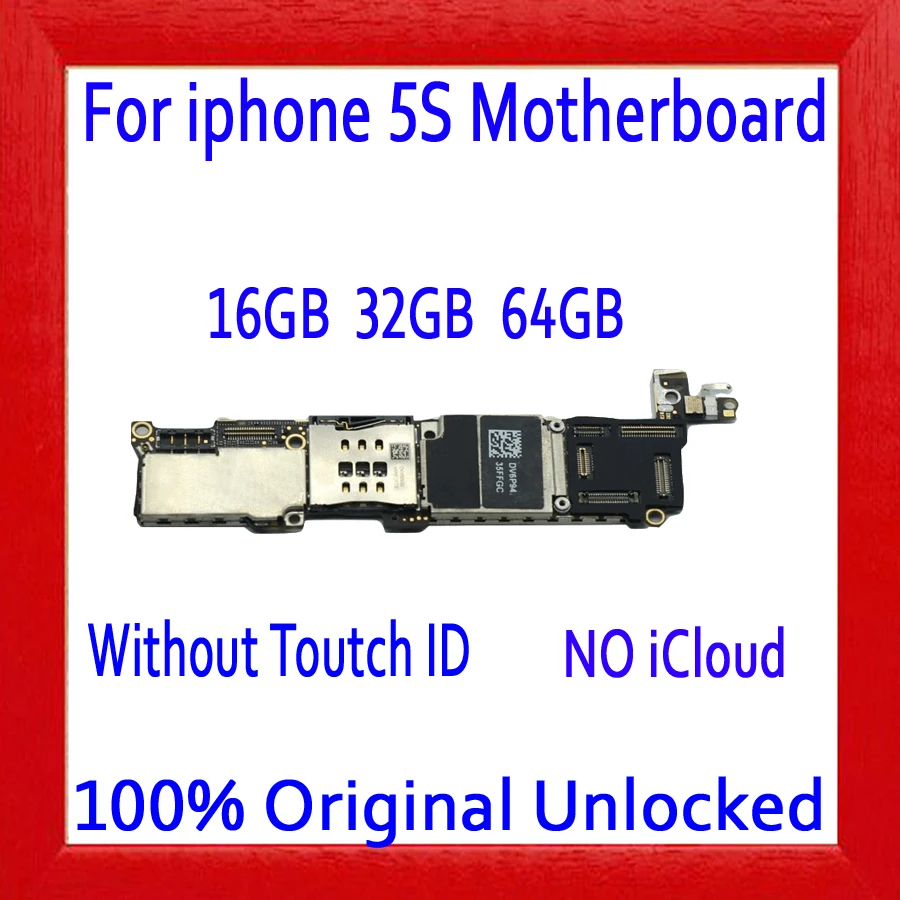 Оригинальная разблокированная материнская плата для iphone 5S с сенсорным ID/без Touch ID для iphone 5S материнская плата с полным чипом