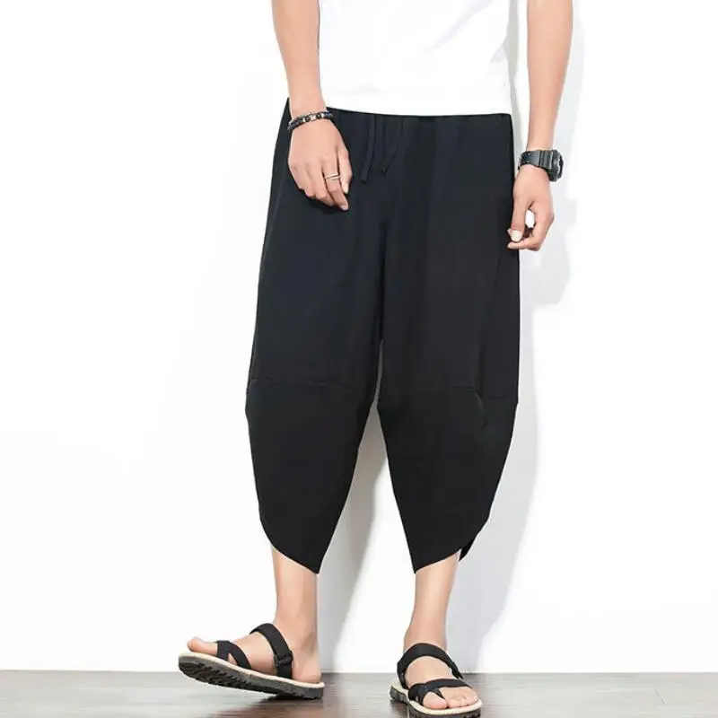 Men Ultralarge Harem Punk Street Star Male Cross Pants Low Rise Lantern Pants Pure Color Hiphop Jogger Trousers harem pants