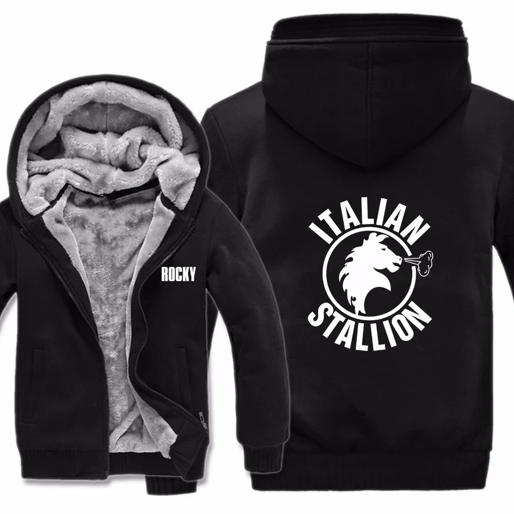 

Winter Women Casual Wool Liner Fleece Italian Stallion Sweatshirts Hoody Pullover Rocky Balboa Hoodies Jacket