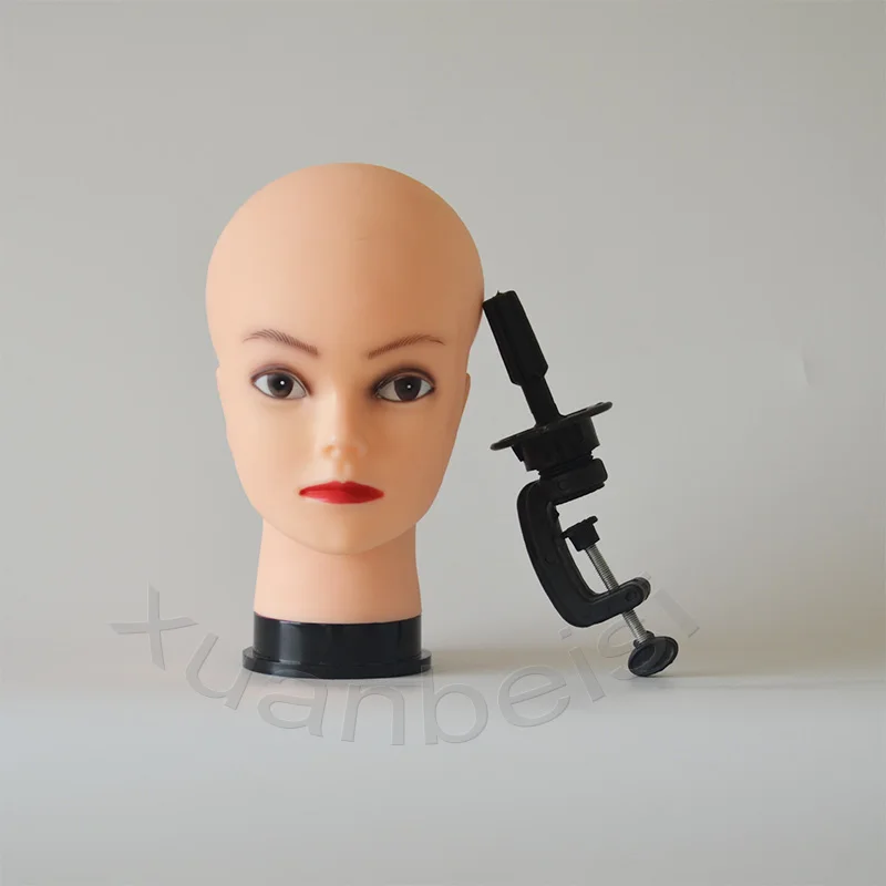 58cm Bald Mannequin Head With Clamp Cosmetology Manikin Head For Makeup