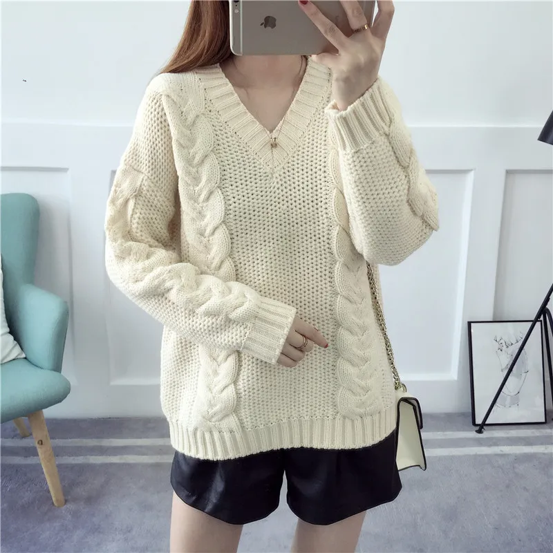 2021 Women Pullover Female Sweater Fashion Autumn Winter Warm Casual Loose Knitted Tops | Женская одежда
