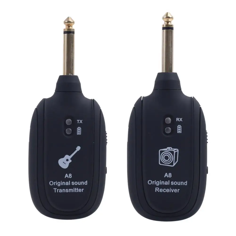 

Dragonpad Professional UHF Wireless Guitar Transmitter Receiver System 50M Transmission Range for Electric Guitar Bass