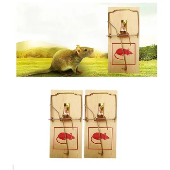 

2pcs Mouse Trap Sensitive Wooden Effective Reusable Trap Clip Mousetrap Mouse Catcher for Warehouse Home Garden