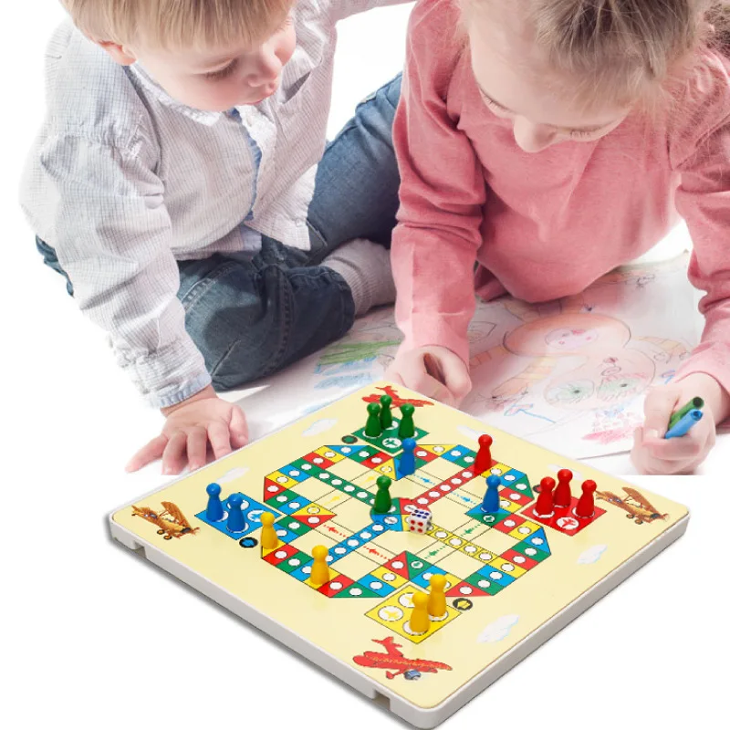 

2 IN 1 Magnetic Maze Flight Chess Wooden Ball Puzzle Game Circular Orbit Animals Early Educational City Children Toys Gift