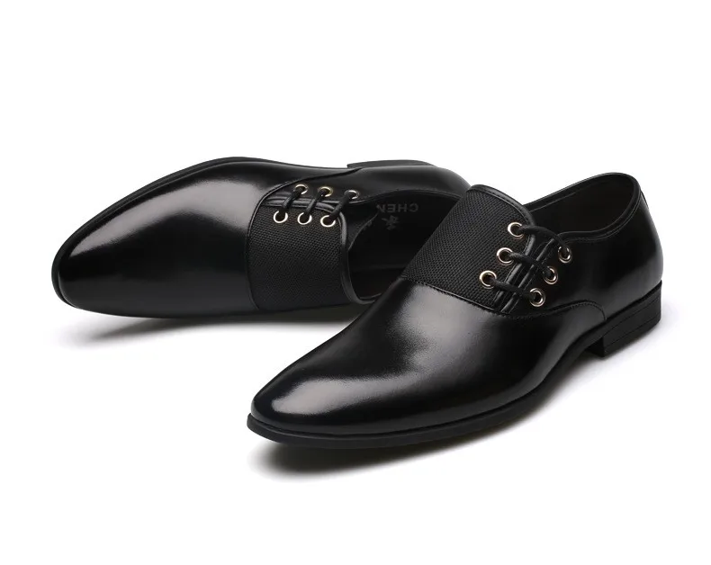 Genuine Leather Men Oxford Shoes, LaceUp Business Men Shoes, High