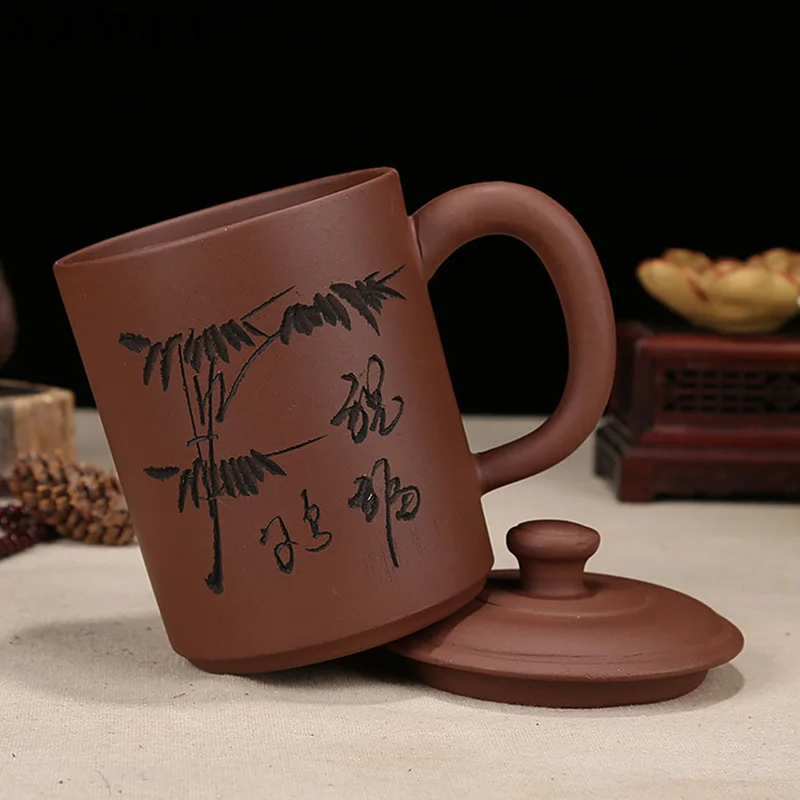 WSHYUFEI 500 мл чайная чашка фиолетовый; песок Пуэр большой емкости кружка, Офисная Кружка Подарок Путешествия Чайный набор кунг-фу чайная чашка дропшиппинг