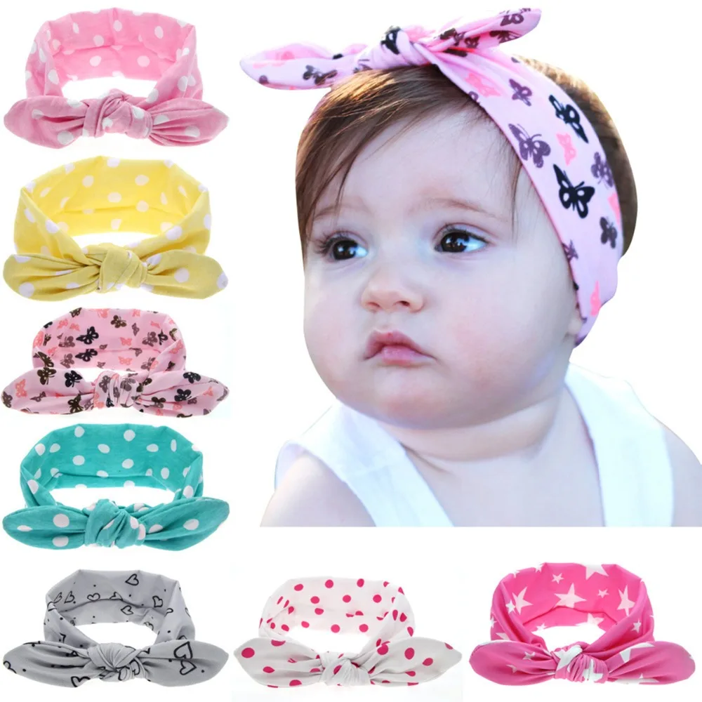 

1pc Rabbit Ear Headband Newborn Toddler Hairband Headwear Baby Headdress Kids Bow Knot Hair Band Party Photo Props