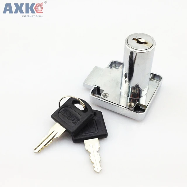Special Price AXK-138 Copper Drawer Lock Cabinet Latch Cupboard Desk Hasp Locks With Computer Keys For Furniture Hardware Home Improvement