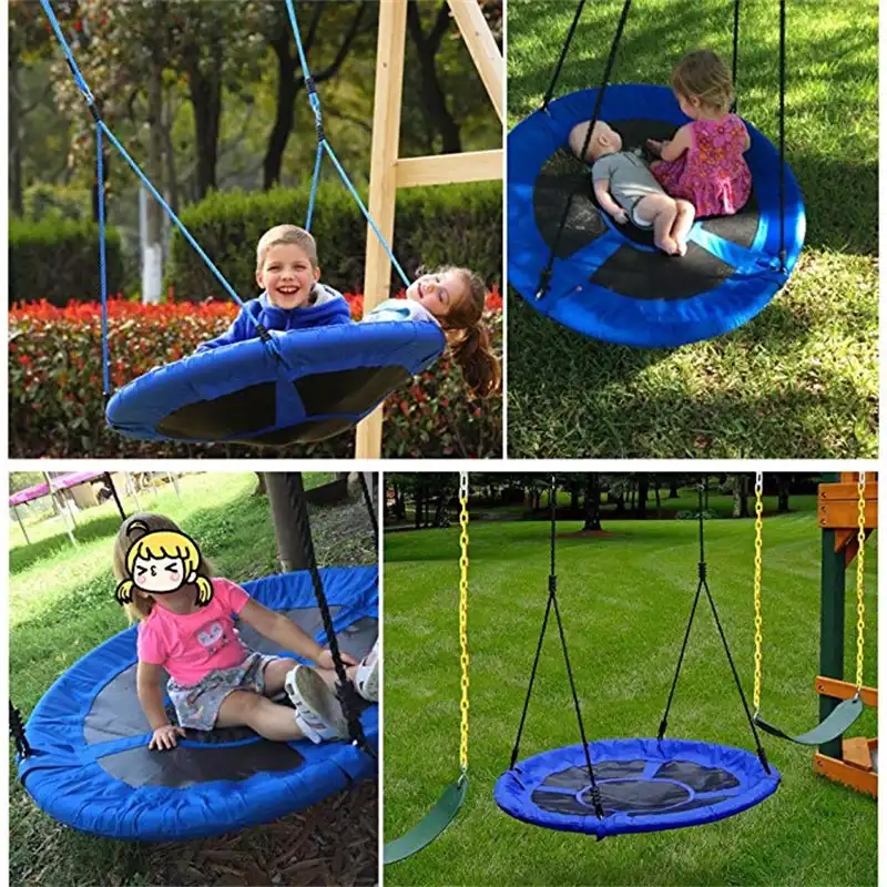 anak anak swing outdoor mainan bayi bulat kursi gantung pohon ayunan furnitur taman bermain halaman ayunan diameter 80 cm anak furniture