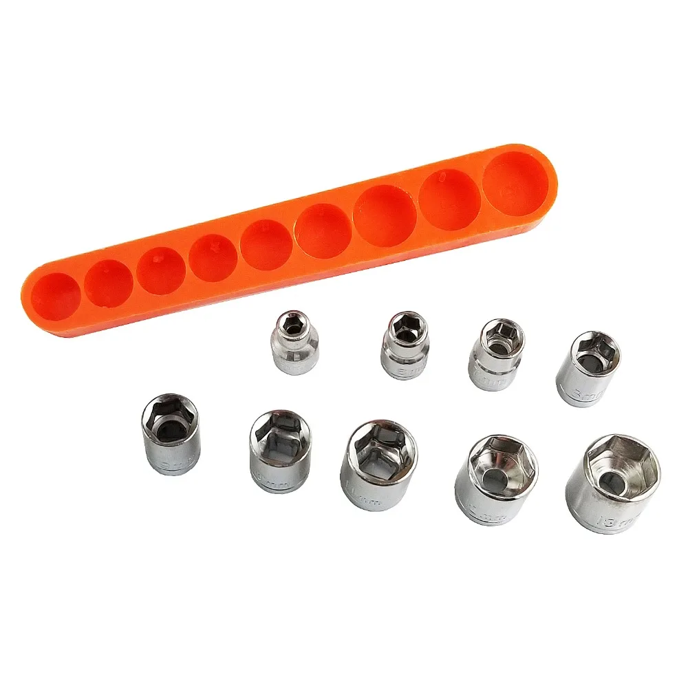 9PCS 5mm 13mm Metric Chrome Coated Quick Change Hex Socket Screw Driver