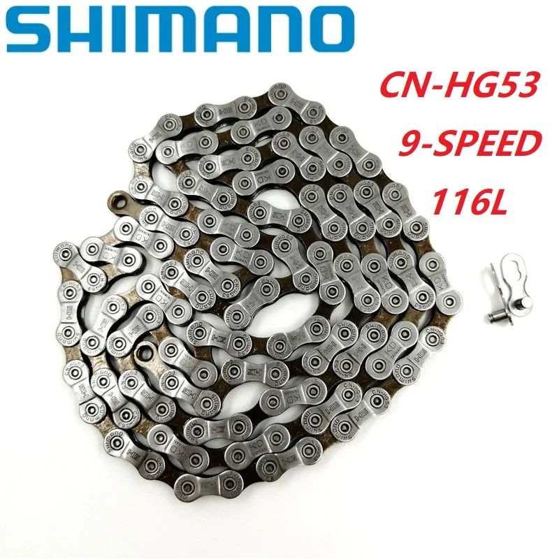 Discount SHIMANO ALIVIO DEORE CN HG53 9 Speed Bike Chain 116 Links With Quick Buckle Link MTB Mountain Bike Road Bicycle Chain CN-HG53 0