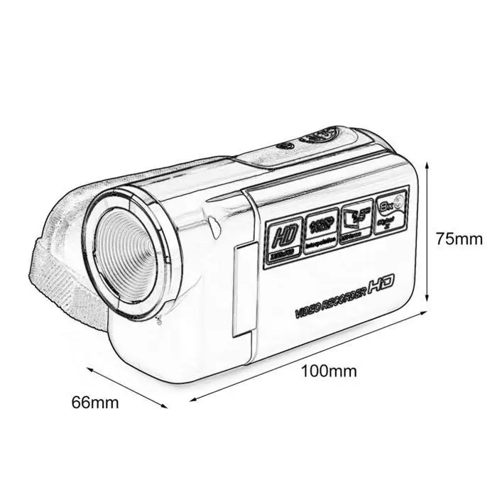 Портативный вращающийся 2,0 ЖК-экран мини цифровая видео цифровая видеокамера, легко носить с собой. Камера AVI